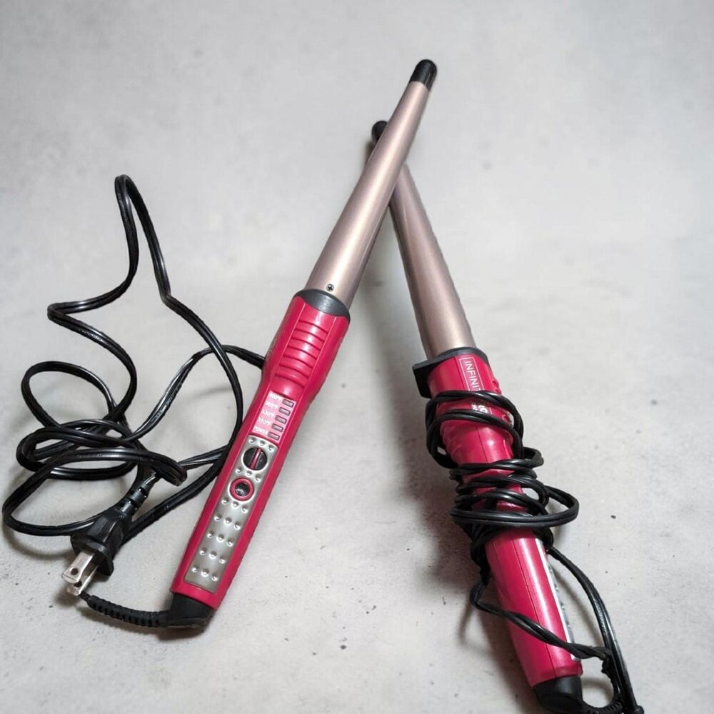 Infiniti Pro Conair Curling Iron Bundle, 2 Hair Curling Wands, Professional Set